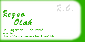 rezso olah business card