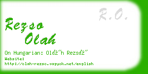 rezso olah business card